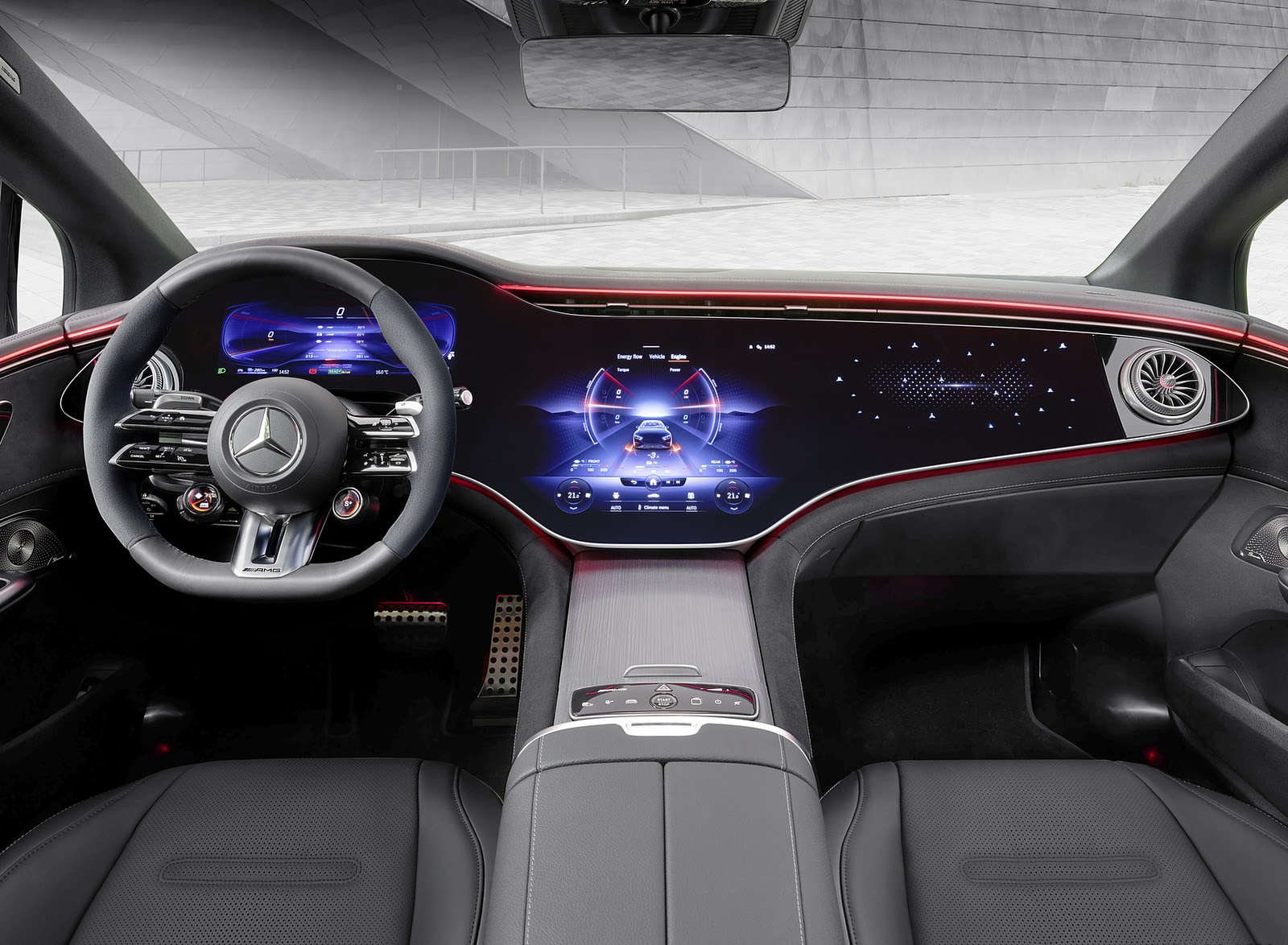 2023 Mercedes-AMG EQE 43 4MATIC (Color: MANUFAKTUR hyacinth red) Interior Cockpit Wallpapers #36 of 241