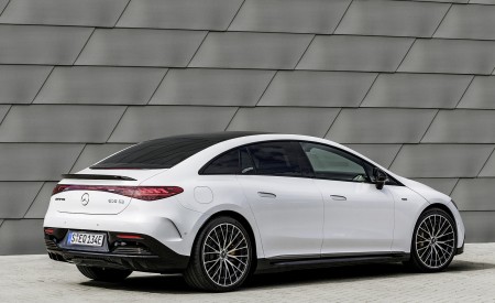 2023 Mercedes-AMG EQE 53 4MATIC+ (Color: Opalite White Bright) Rear Three-Quarter Wallpapers 450x275 (61)