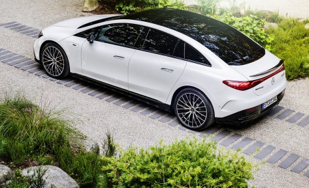2023 Mercedes-AMG EQE 53 4MATIC+ (Color: Opalite White Bright) Rear Three-Quarter Wallpapers 450x275 (55)