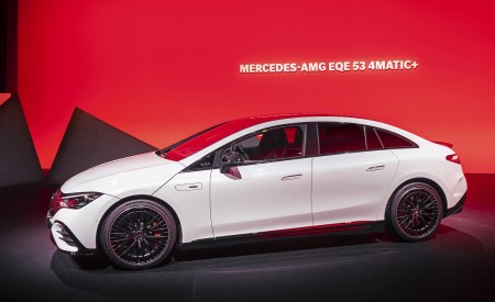 2023 Mercedes-AMG EQE 53 4MATIC+ (Color: Opalite White Bright) Side Wallpapers 450x275 (75)