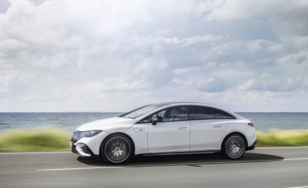 2023 Mercedes-AMG EQE 53 4MATIC+ (Color: Opalite White Bright) Side Wallpapers 450x275 (42)