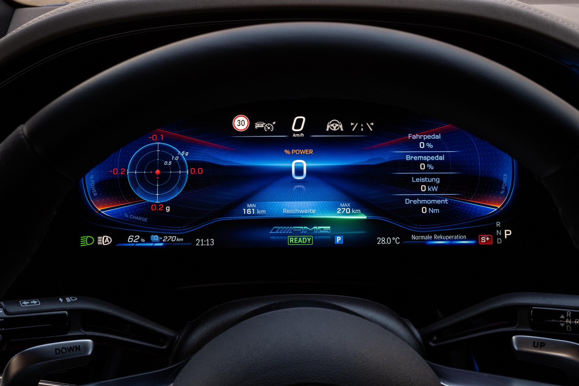 2023 Mercedes-AMG EQE 53 4MATIC+ (Color: Spectral Blue) Digital Instrument Cluster Wallpapers #157 of 241