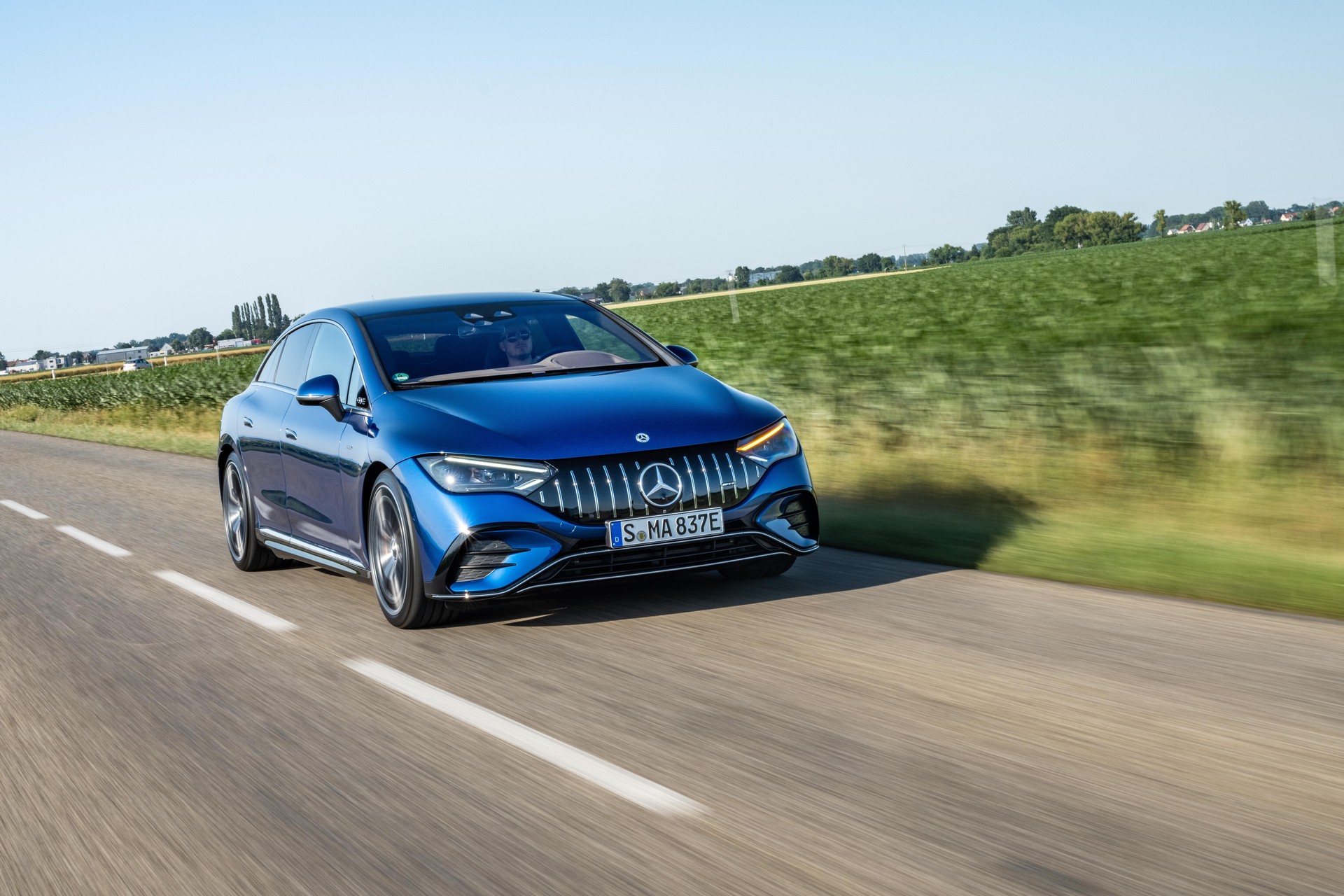 2023 Mercedes-AMG EQE 53 4MATIC+ (Color: Spectral Blue) Front Three-Quarter Wallpapers #110 of 241