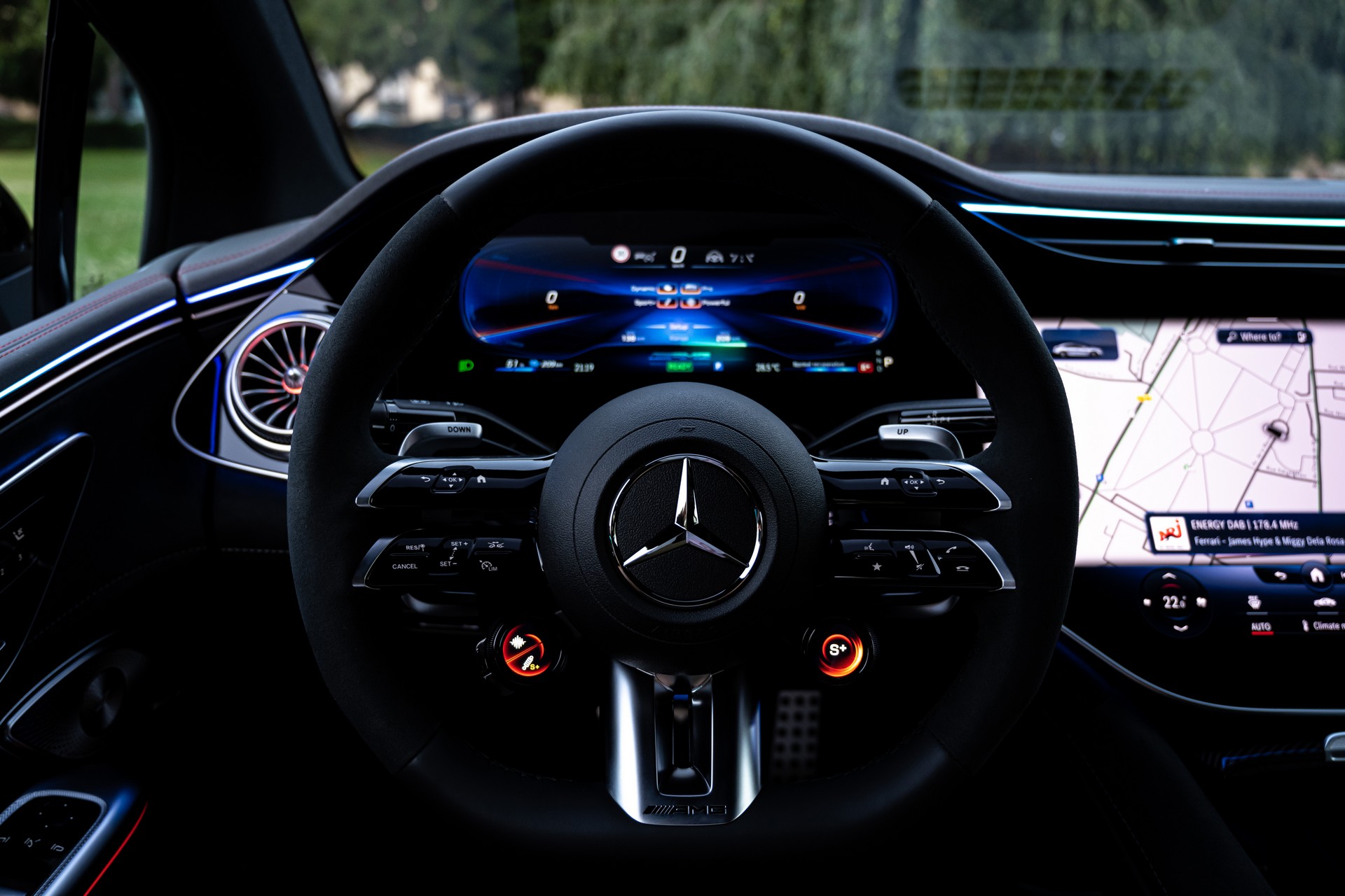 2023 Mercedes-AMG EQE 53 4MATIC+ (Color: MANUFAKTUR Graphite Grey Magno Matte) Interior Steering Wheel Wallpapers #215 of 241