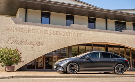 2023 Mercedes-AMG EQE 53 4MATIC+ (Color: MANUFAKTUR Graphite Grey Magno Matte) Side Wallpapers 450x275 (200)