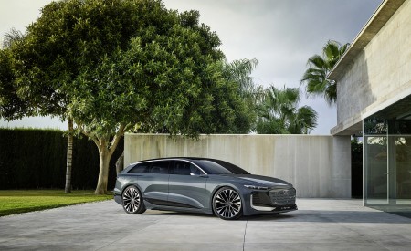 2022 Audi A6 Avant e-tron Concept (Color: Neptune Valley) Front Three-Quarter Wallpapers 450x275 (13)