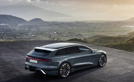 2022 Audi A6 Avant e-tron Concept (Color: Neptune Valley) Rear Three-Quarter Wallpapers  450x275 (9)