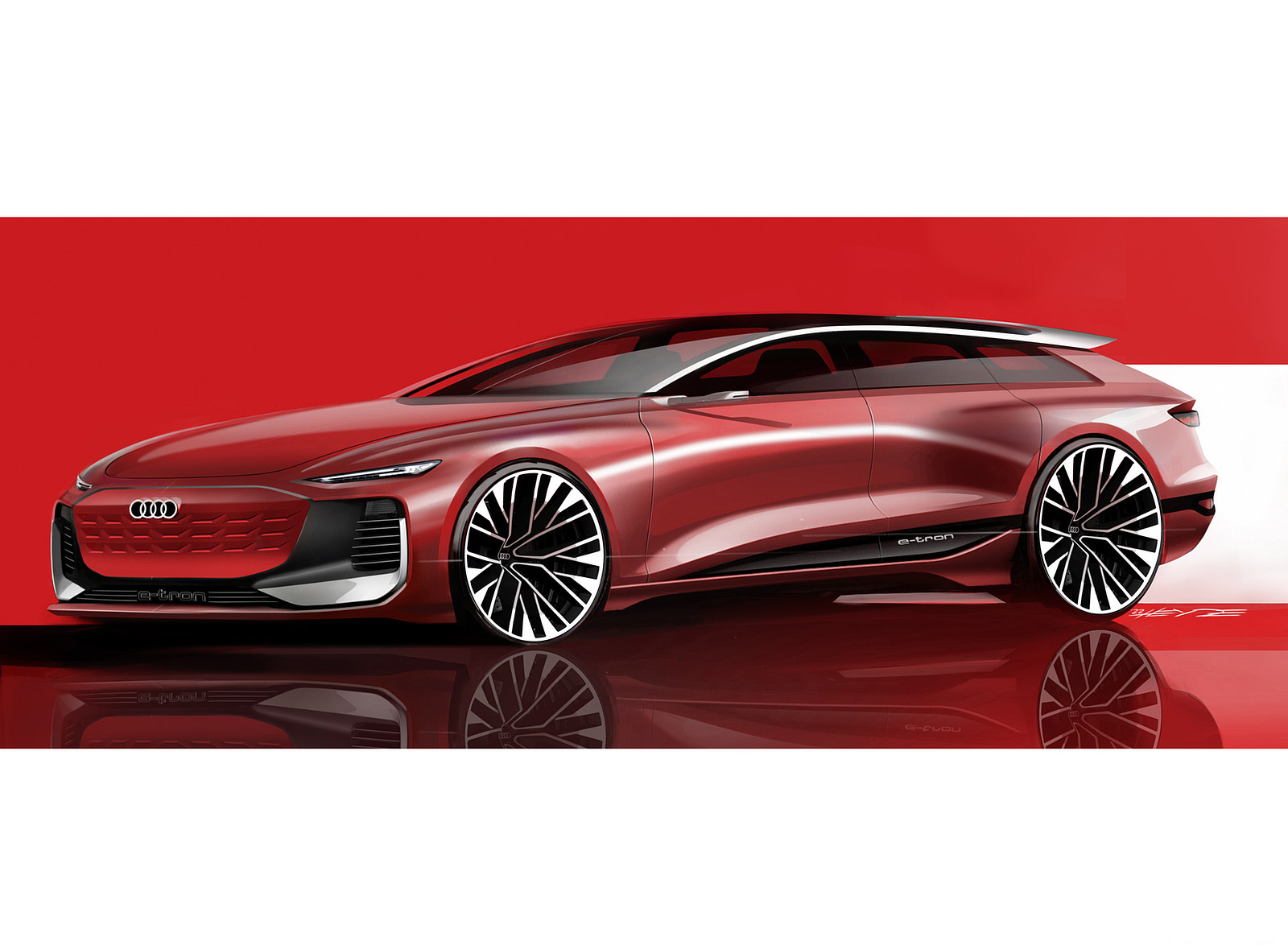 2022 Audi A6 Avant e-tron Concept Design Sketch Wallpapers #57 of 63