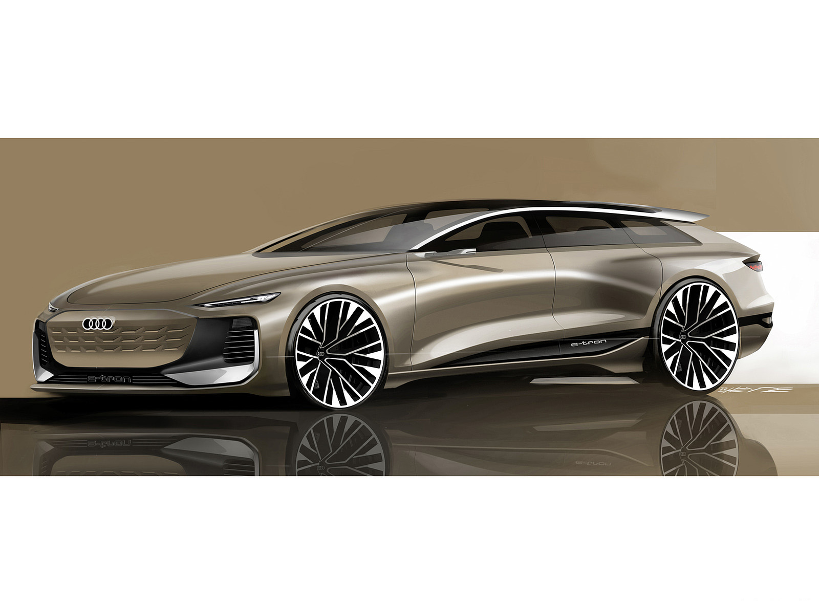2022 Audi A6 Avant e-tron Concept Design Sketch Wallpapers #60 of 63