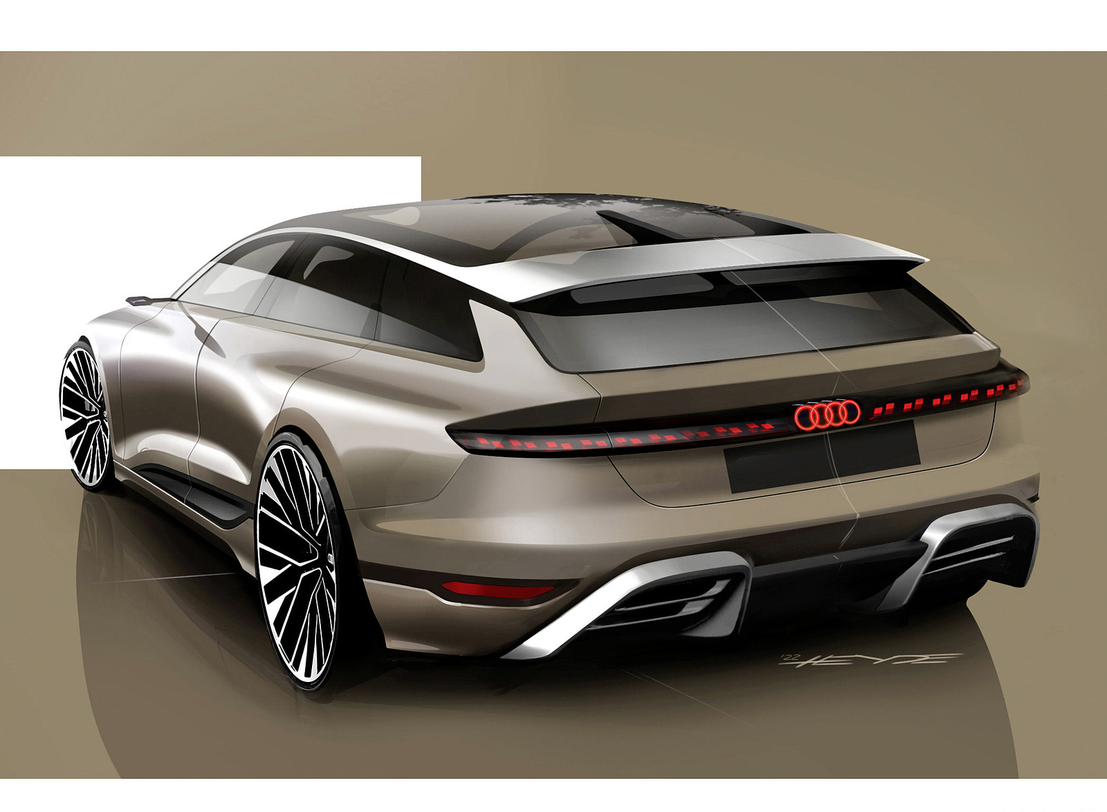 2022 Audi A6 Avant e-tron Concept Design Sketch Wallpapers #62 of 63