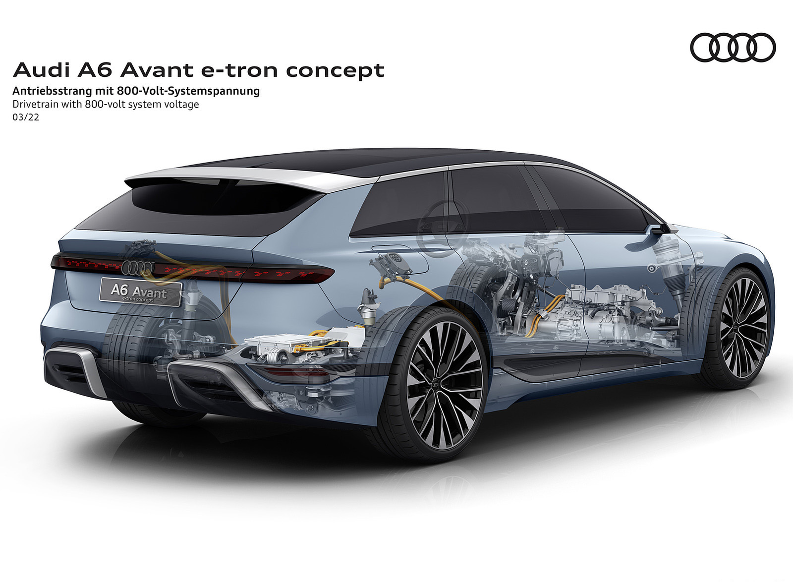 2022 Audi A6 Avant e-tron Concept Drivetrain with 800-volt system voltage Wallpapers  #54 of 63