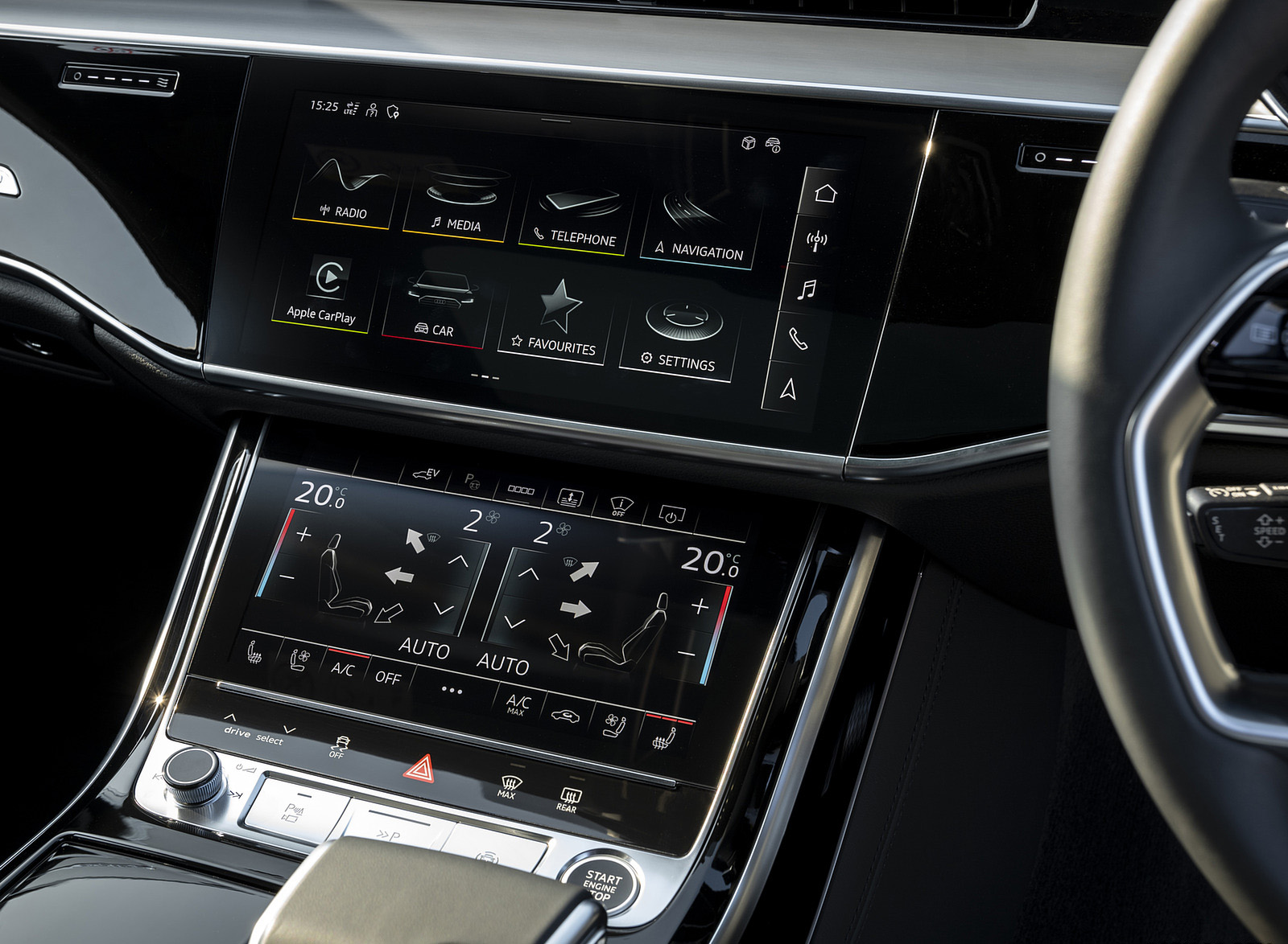 2022 Audi A8 L 60 TFSI e (UK-Spec; Plug-In Hybrid) Central Console Wallpapers #49 of 64