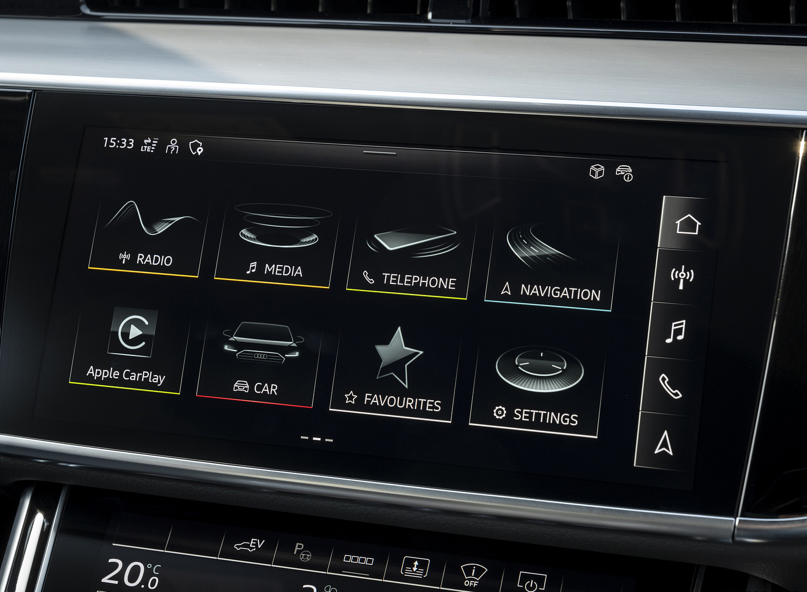 2022 Audi A8 L 60 TFSI e (UK-Spec; Plug-In Hybrid) Central Console Wallpapers #54 of 64