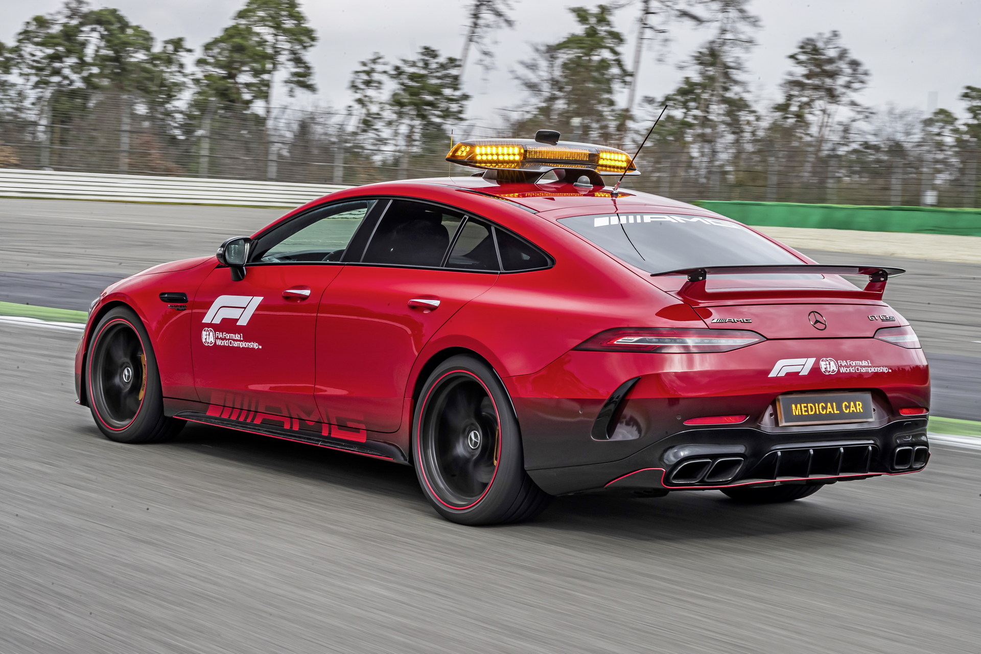 2022 Mercedes-AMG GT 63 S F1 Medical Car Rear Three-Quarter Wallpapers #5 of 36