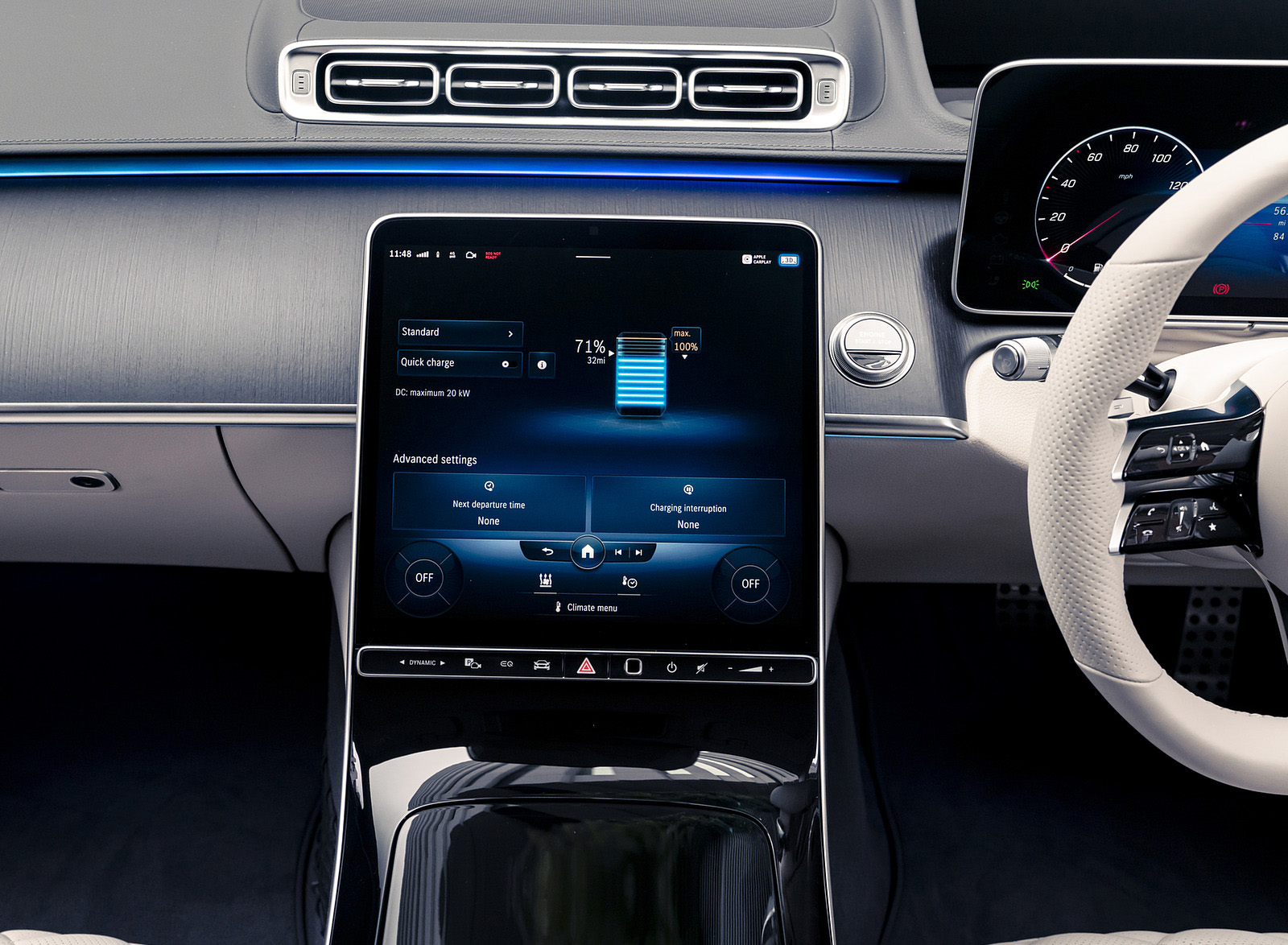 2022 Mercedes-Benz S 580 e L Plug-In Hybrid (UK-Spec) Central Console Wallpapers #58 of 63