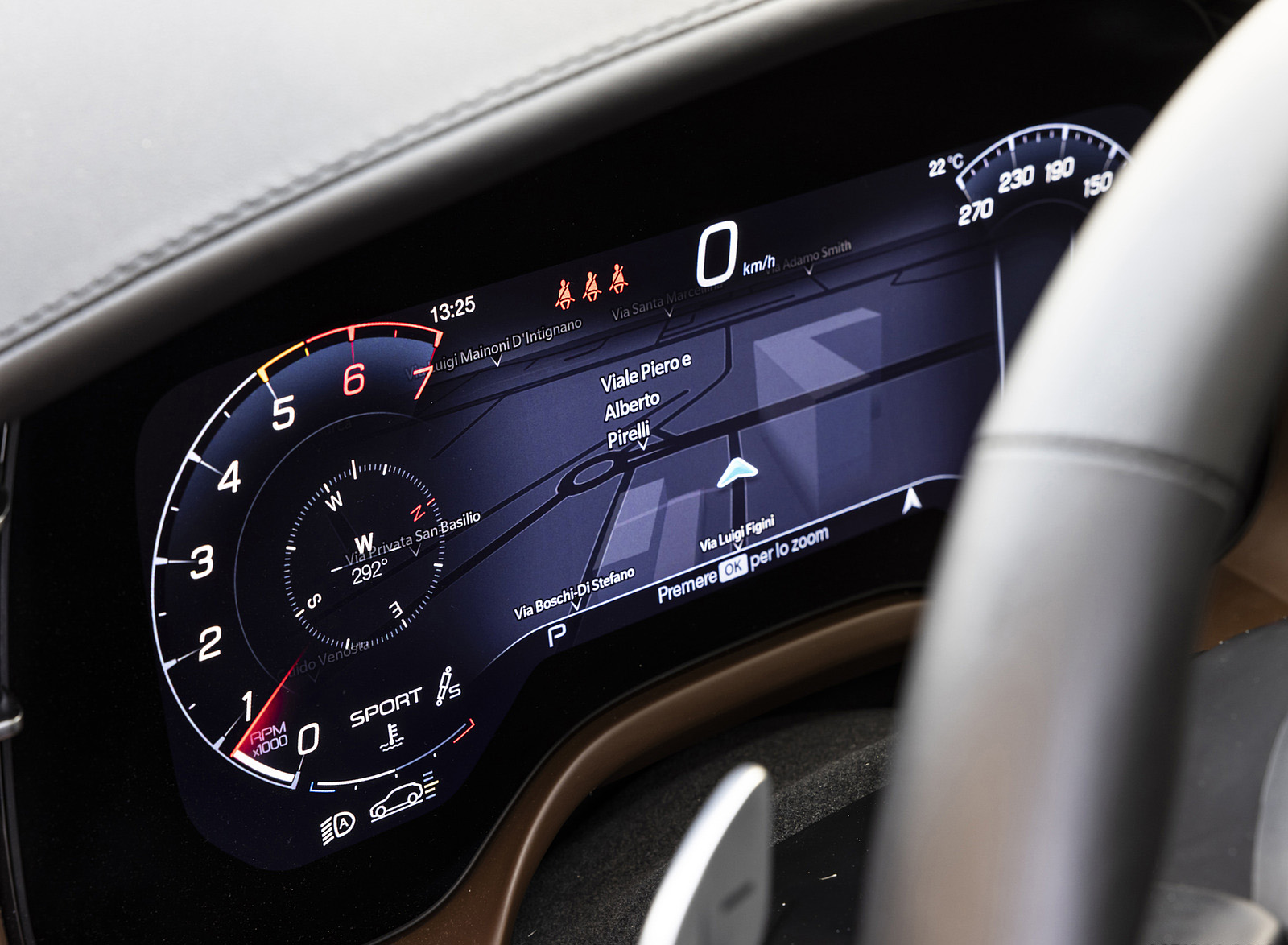 2023 Maserati Grecale GT (Color: Bronzo Opaco) Digital Instrument Cluster Wallpapers #39 of 58
