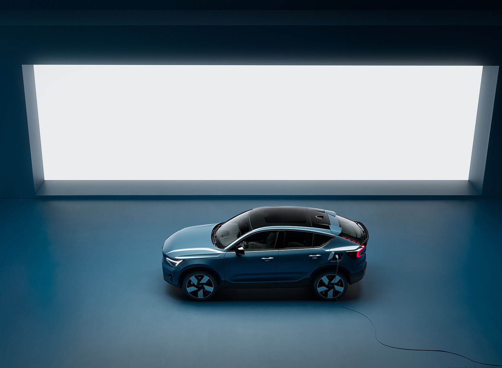 2023 Volvo XC40 Recharge (Color: Fjord Blue) Top Wallpapers (8)
