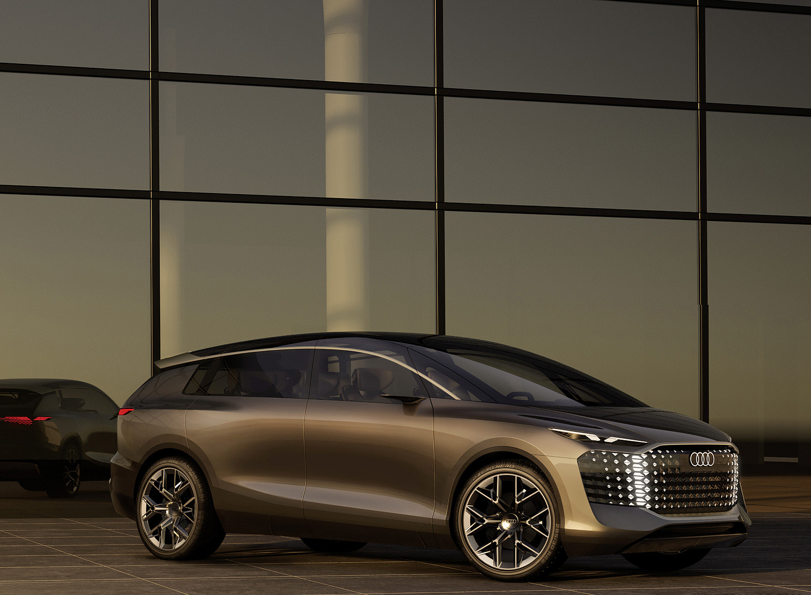 2022 Audi Urbansphere Concept (Color: Electric Slate) Front Three-Quarter Wallpapers #5 of 73