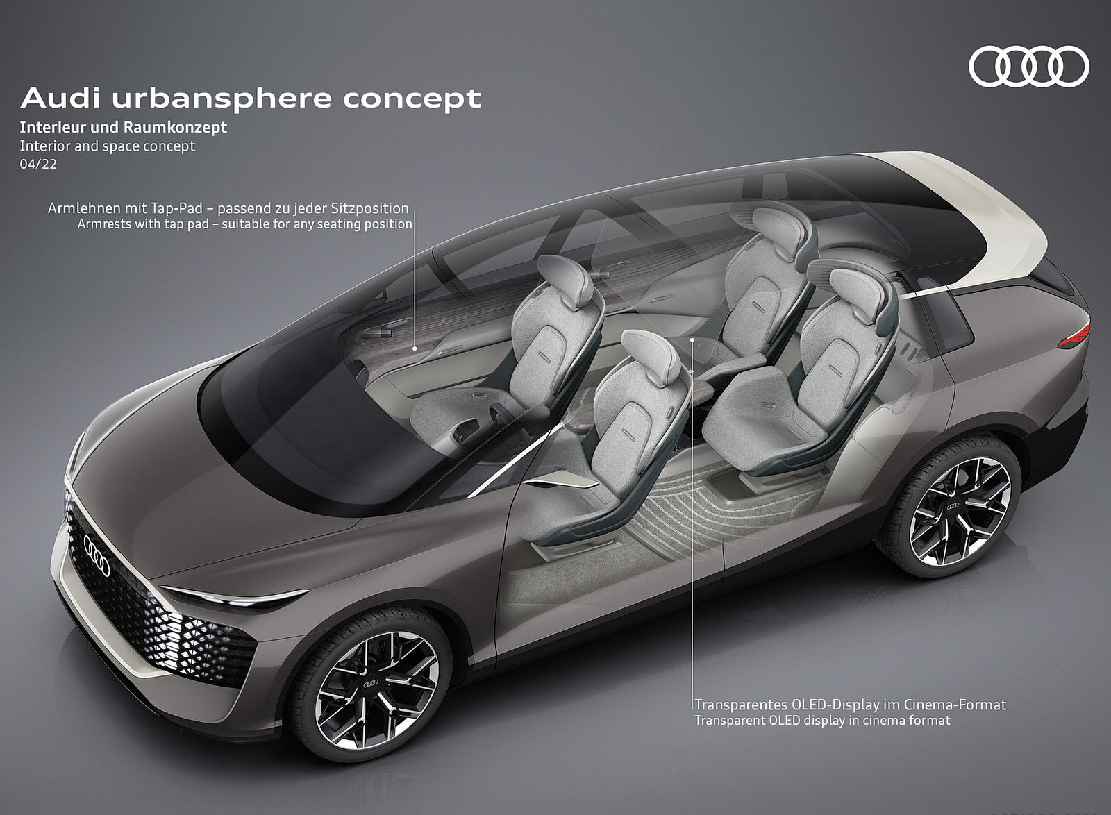 2022 Audi Urbansphere Concept Interior and space concept Wallpapers #67 of 73