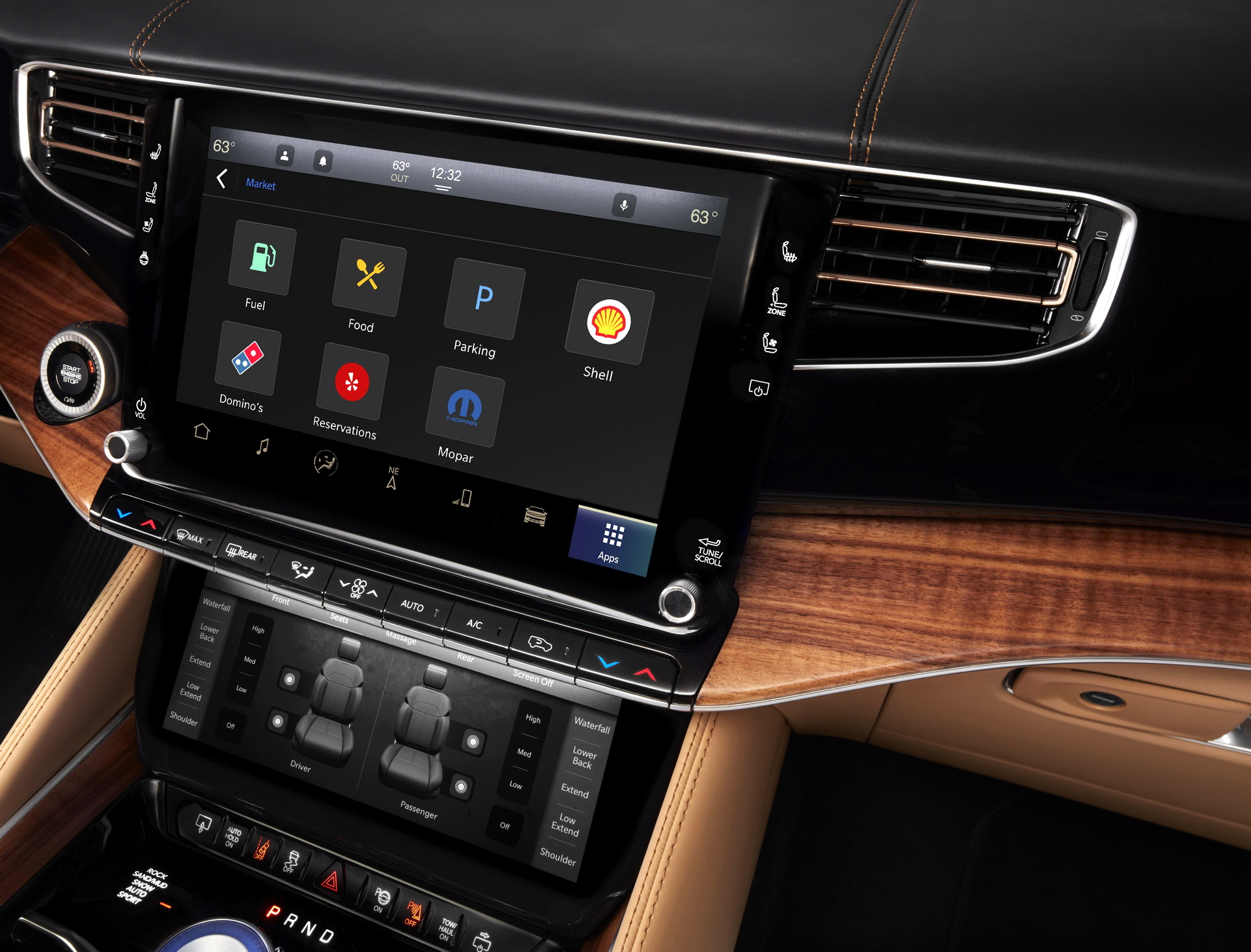 2023 Jeep Grand Wagoneer L Central Console Wallpapers #71 of 147