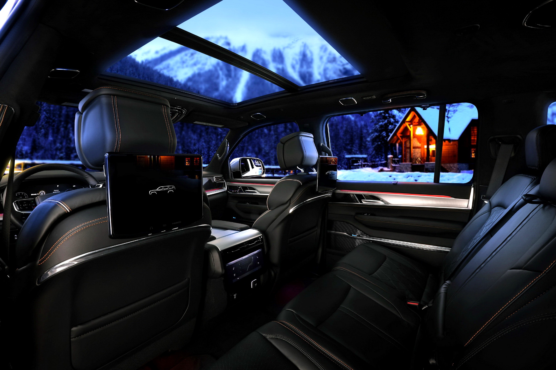 2023 Jeep Grand Wagoneer L Panoramic Roof Wallpapers #97 of 147