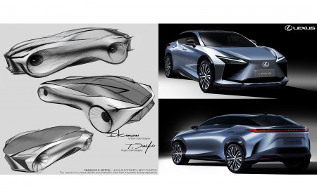 2023 Lexus RZ 450e Design Sketch Wallpapers 450x275 (41)