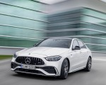 2023 Mercedes-AMG C 43 4MATIC (Color: Opalite White) Front Three-Quarter Wallpapers 150x120 (8)