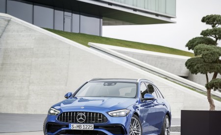 2023 Mercedes-AMG C 43 Estate 4MATIC T-Modell (Color: Spectral Blue) Front Wallpapers 450x275 (15)