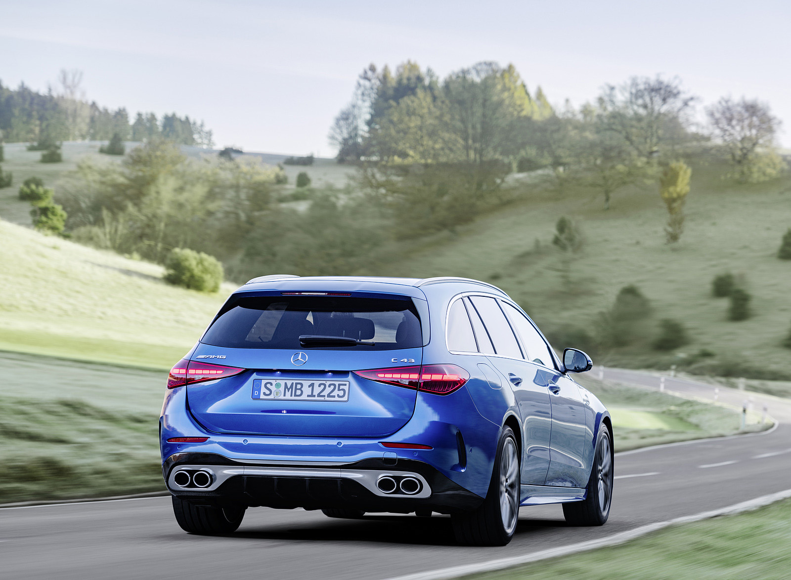 2023 Mercedes-AMG C 43 Estate 4MATIC T-Modell (Color: Spectral Blue) Rear Wallpapers (8)