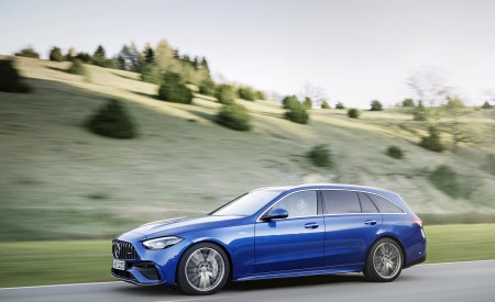 2023 Mercedes-AMG C 43 Estate 4MATIC T-Modell (Color: Spectral Blue) Side Wallpapers 450x275 (4)