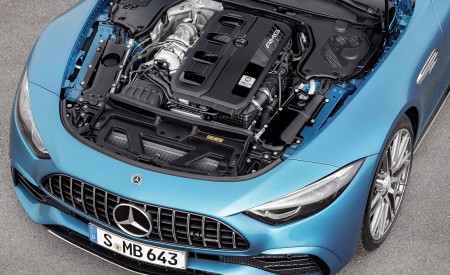 2023 Mercedes-AMG SL 43 (Color: Hyperblue Metallic) Engine Wallpapers 450x275 (36)