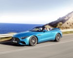 2023 Mercedes-AMG SL 43 (Color: Hyperblue Metallic) Front Three-Quarter Wallpapers 150x120