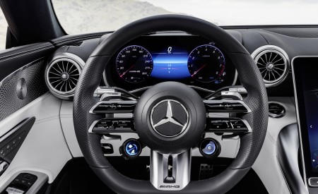 2023 Mercedes-AMG SL 43 (Color: Hyperblue Metallic) Interior Steering Wheel Wallpapers 450x275 (40)
