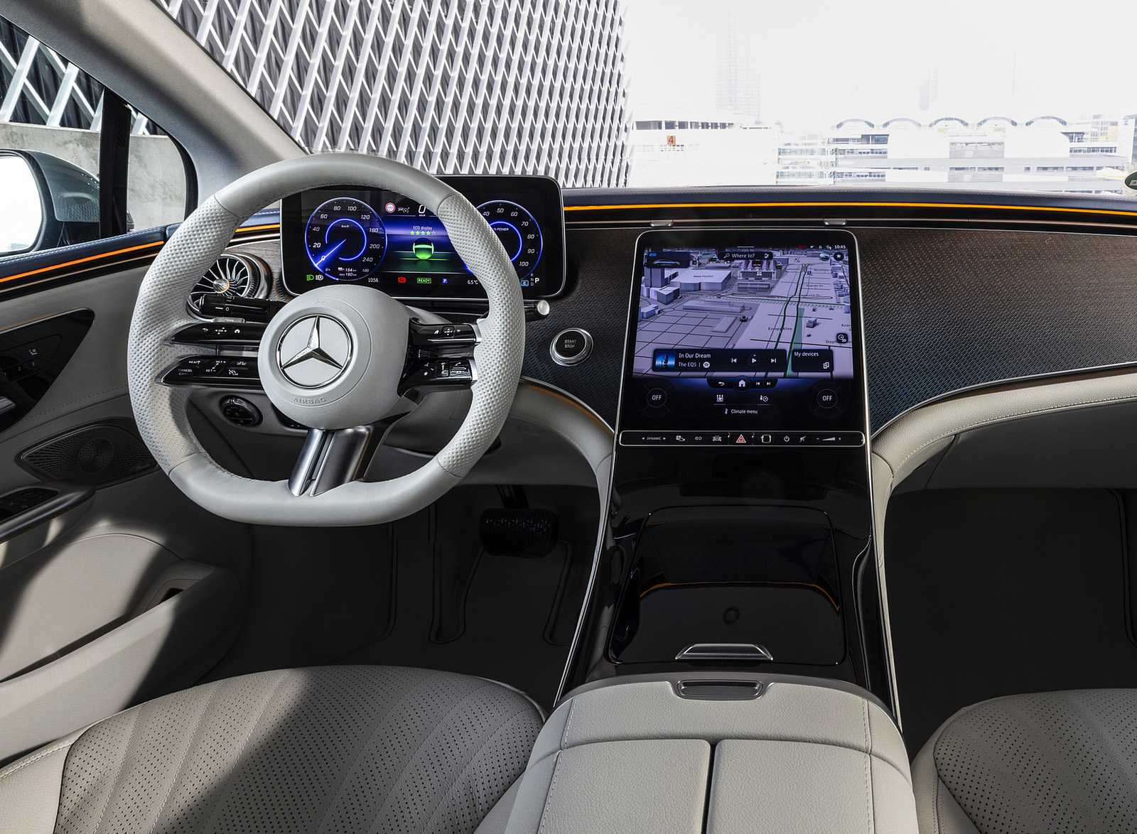 2023 Mercedes-Benz EQE 350+ (Color: Alpine Grey) Interior Cockpit Wallpapers (6)