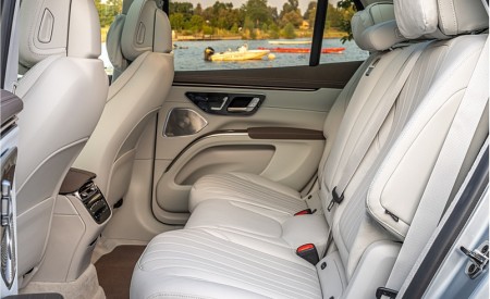 2023 Mercedes-Benz EQS SUV 450 4MATIC (Color: High-Tech Silver) Interior Rear Seats Wallpapers 450x275 (152)
