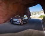2023 Mercedes-Benz EQS SUV 580 4MATIC AMG Line (Color: Sodalite Blue) Front Three-Quarter Wallpapers 150x120