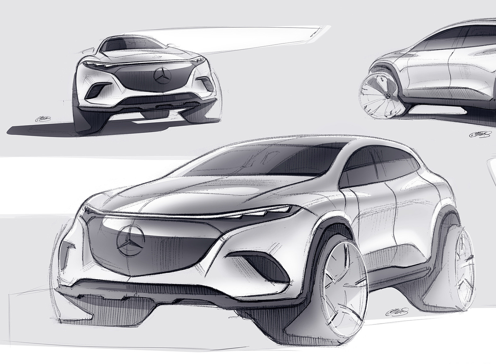 2023 Mercedes-Benz EQS SUV Design Sketch Wallpapers #106 of 212
