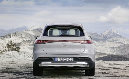 2023 Mercedes-Benz EQS SUV Electric Art Line (Color: Alpine Grey) Rear Wallpapers 450x275 (33)