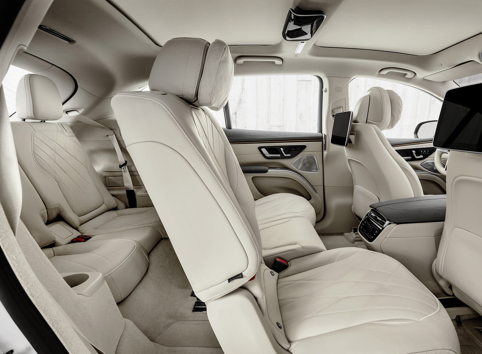 2023 Mercedes-Benz EQS SUV Interior Rear Seats Wallpapers #63 of 212