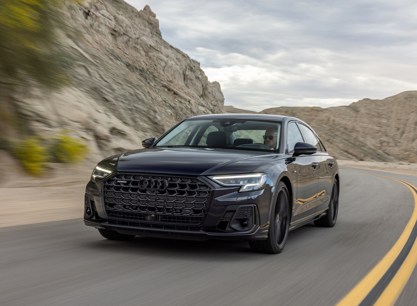 2022 Audi A8 (Color: Firmament Blue; US-Spec) Front Wallpapers #6 of 75