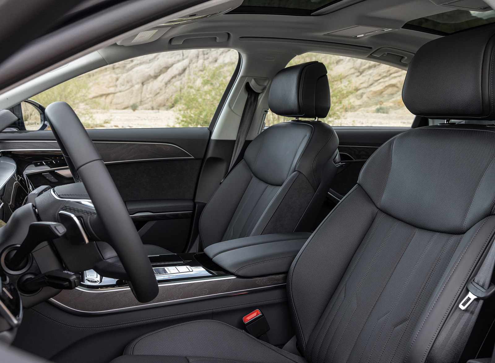 2022 Audi A8 (Color: Firmament Blue; US-Spec) Interior Front Seats Wallpapers #68 of 75