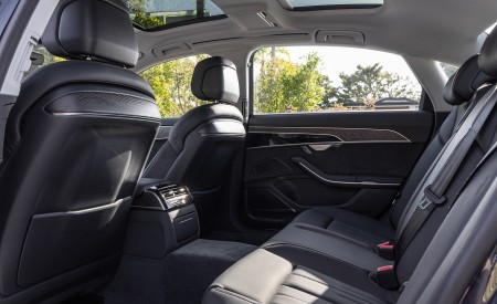 2022 Audi A8 (Color: Firmament Blue; US-Spec) Interior Rear Seats Wallpapers 450x275 (75)