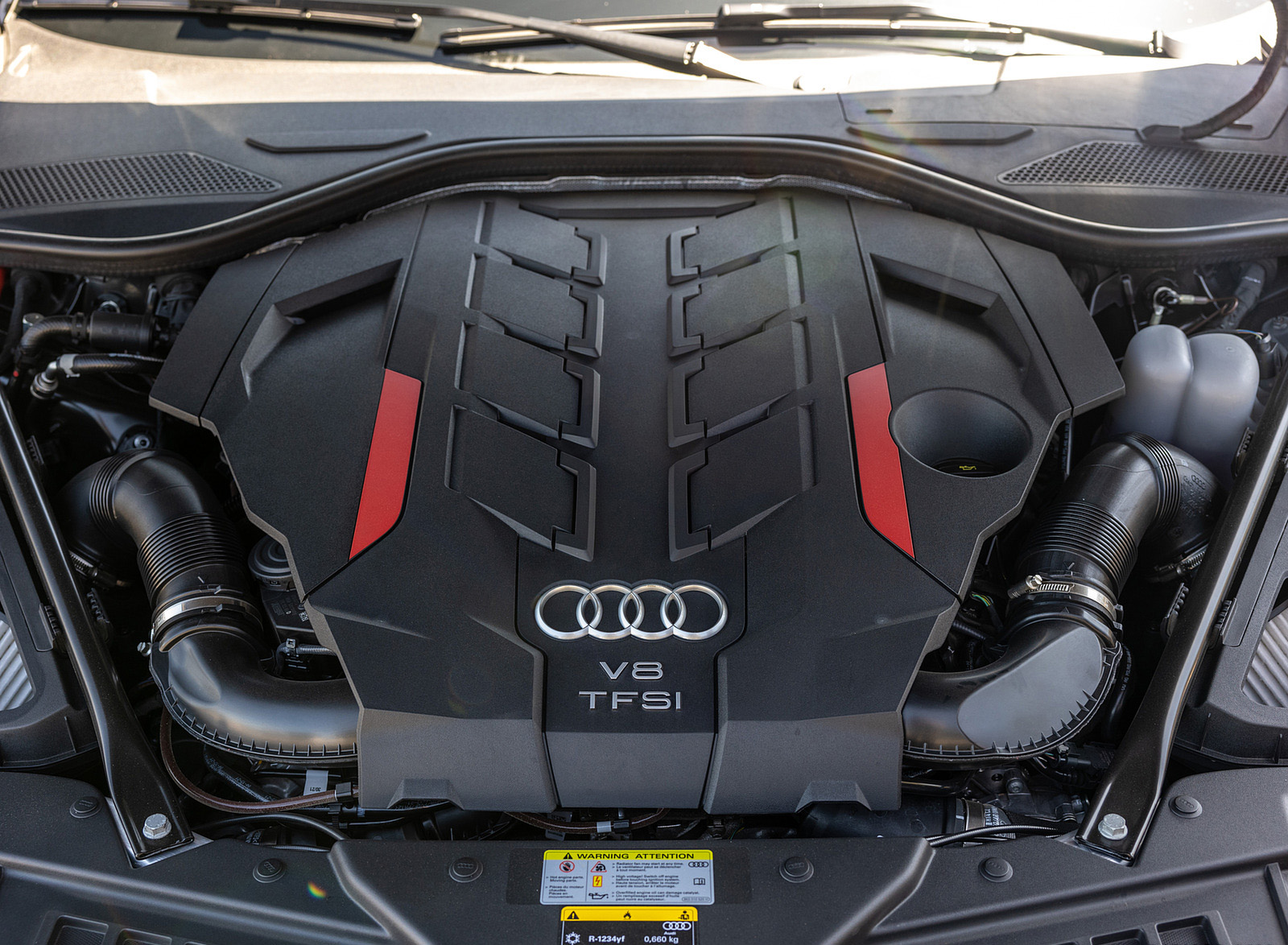 2022 Audi S8 (Color: Vesuvius Gray; US-Spec) Engine Wallpapers #56 of 78