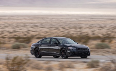 2022 Audi S8 (Color: Vesuvius Gray; US-Spec) Front Three-Quarter Wallpapers 450x275 (10)