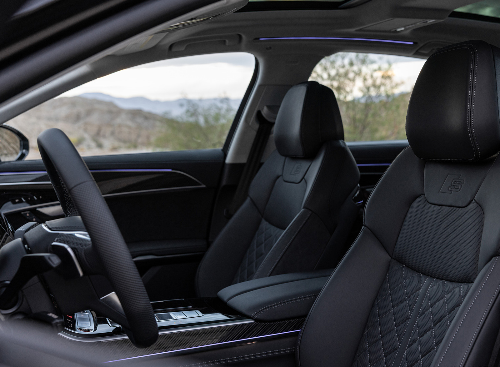 2022 Audi S8 (Color: Vesuvius Gray; US-Spec) Interior Front Seats Wallpapers #76 of 78