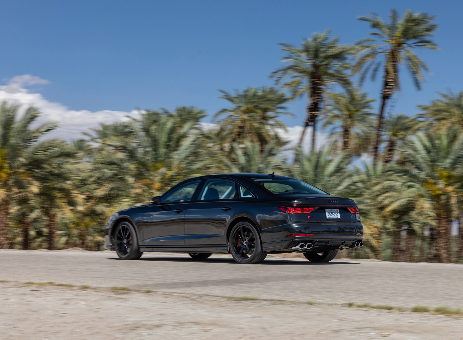 2022 Audi S8 (Color: Vesuvius Gray; US-Spec) Rear Three-Quarter Wallpapers #22 of 78