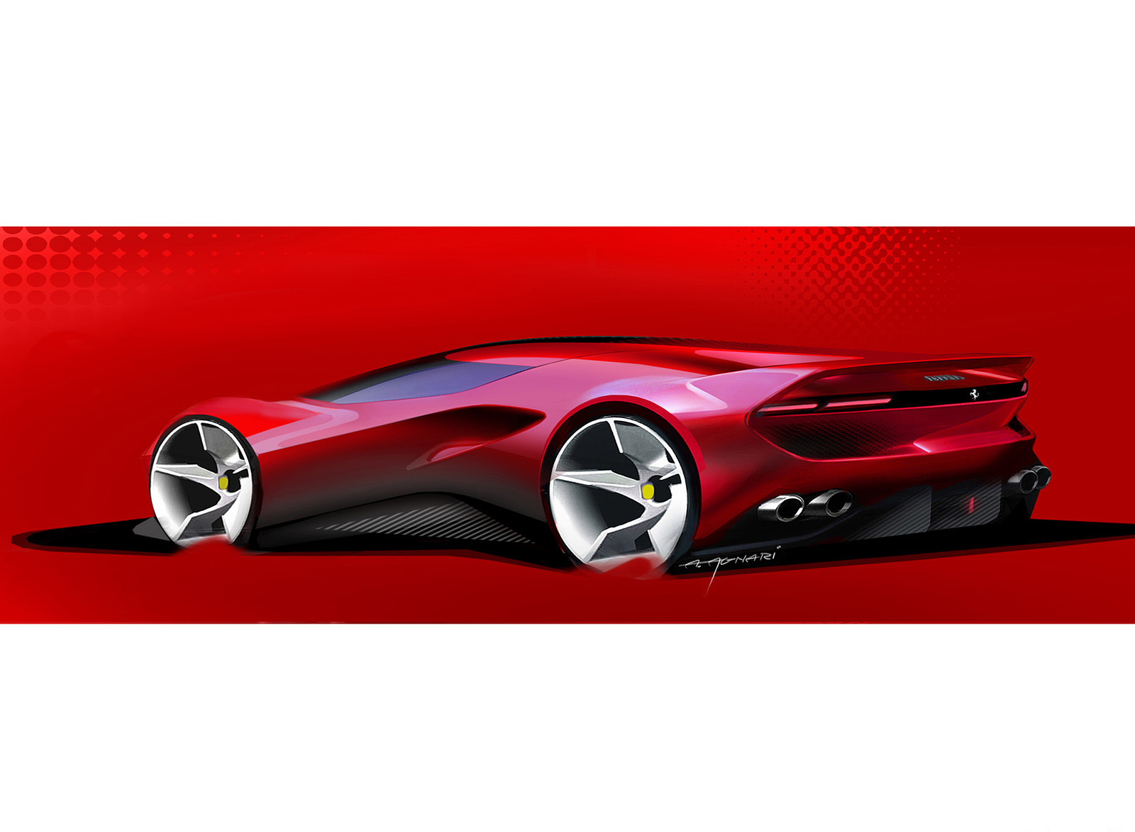 2022 Ferrari SP48 Unica Design Sketch Wallpapers (9)