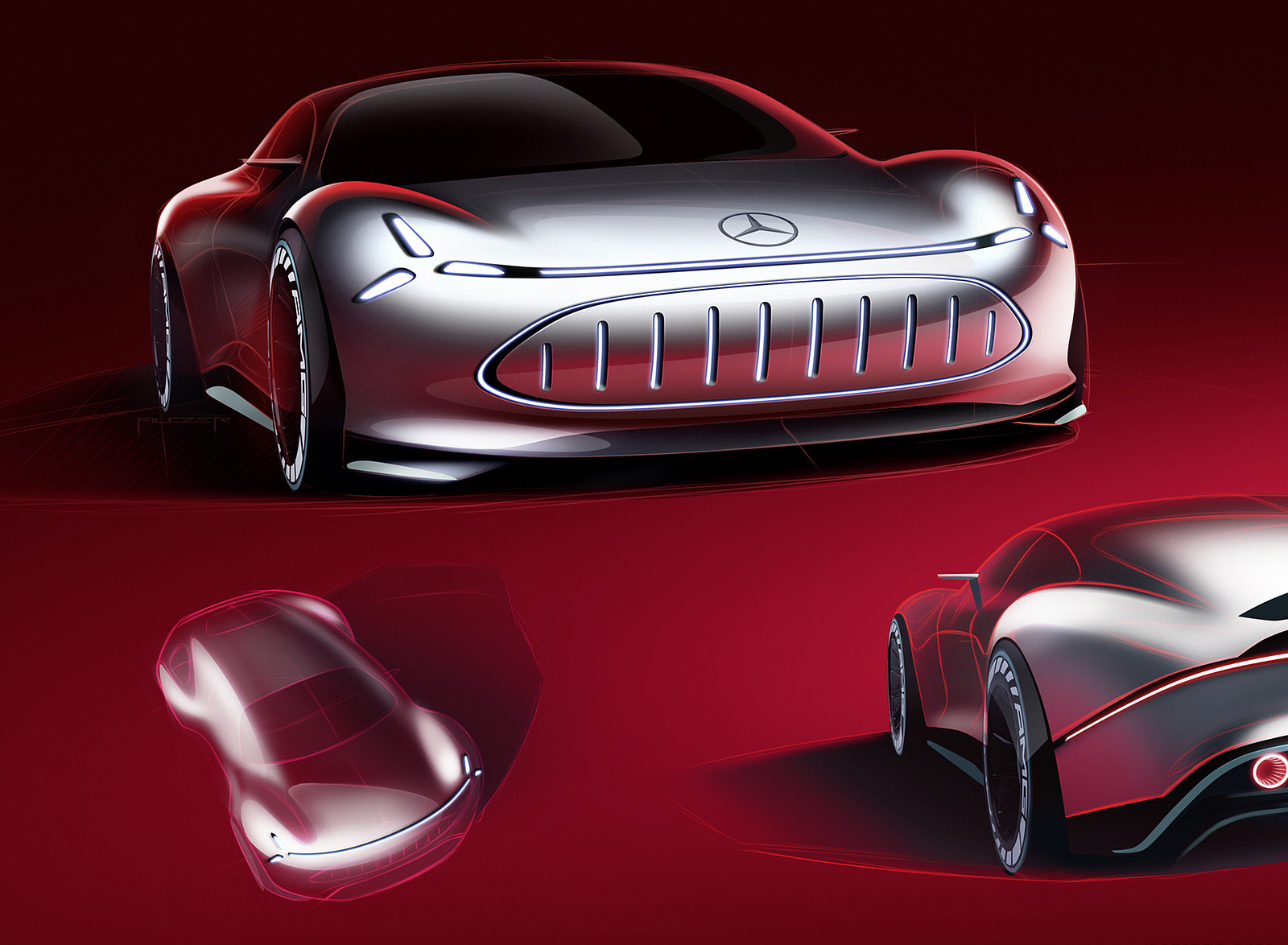 2022 Mercedes-Benz Vision AMG Concept Design Sketch Wallpapers #27 of 43