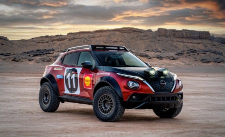 2022 Nissan Juke Hybrid Rally Tribute Concept Front Three-Quarter Wallpapers 450x275 (1)