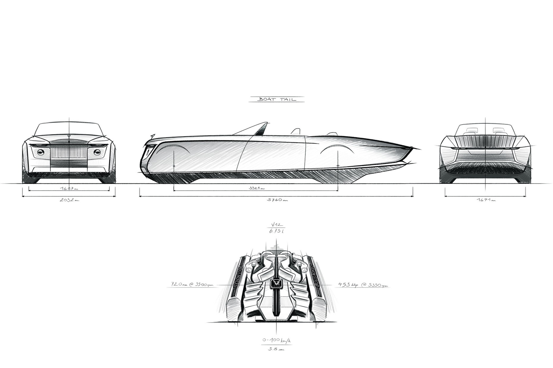 2022 Rolls-Royce Boat Tail Design Sketch Wallpapers #49 of 65